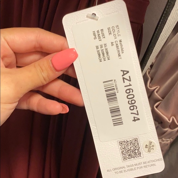 ISO Azazie Mathilda Bridesmaid Dress in Cabernet - Picture 6 of 8